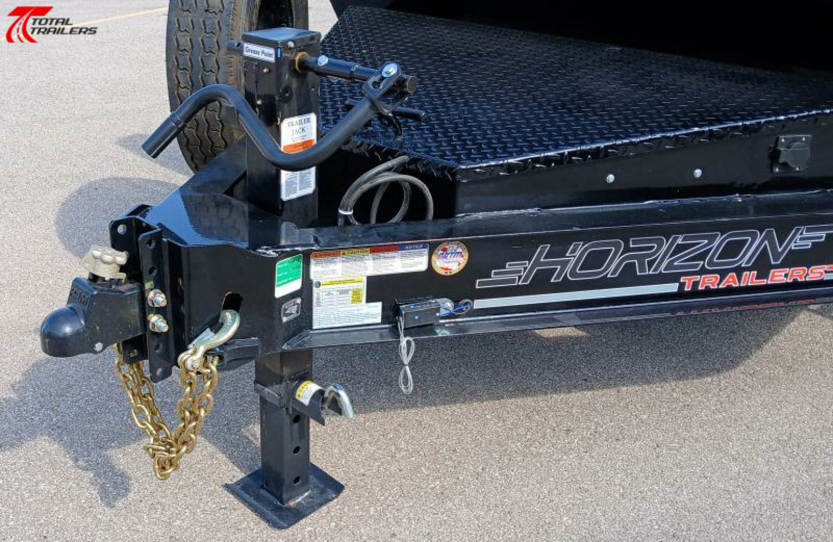 New Horizon Trailers HZ7-16' 15,260lb (GVWR) 14ply Tires, 24" Sides, Spare, Dump Trailer