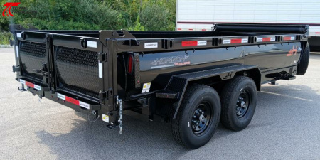 New Horizon Trailers HZ7-16' 15,260lb (GVWR) 14ply Tires, 24" Sides, Spare, Dump Trailer