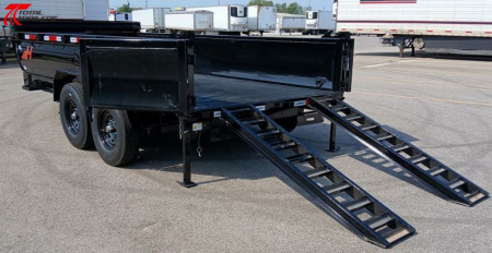 New Horizon Trailers HZ7-16' 15,260lb (GVWR) 14ply Tires, 24" Sides, Spare, Dump Trailer