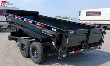 New Horizon Trailers HZ7-16' 15,260lb (GVWR) 14ply Tires, 24" Sides, Spare, Dump Trailer