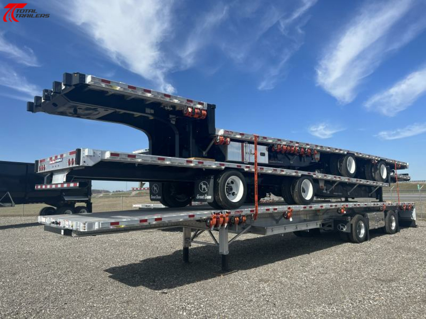 Used $49,995 - $1200/MONTH Great Dane 53' Drop Deck Semi Trailer for Sale or Rent