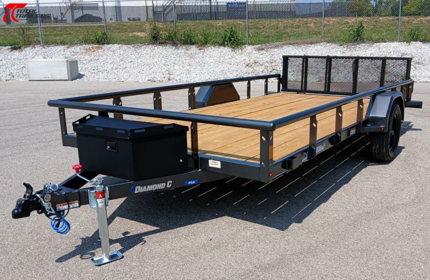 New Diamond C Trailers PSA 14 x 83 Bi-Fold Gate, Premium Utility Trailer, Tool Box, Spare, Bi-Fold Gate