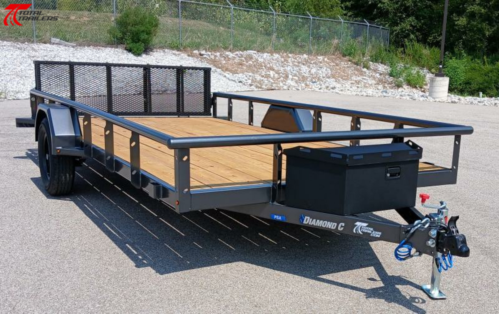 New Diamond C Trailers PSA 14 x 83 Bi-Fold Gate, Premium Utility Trailer, Tool Box, Spare, Bi-Fold Gate