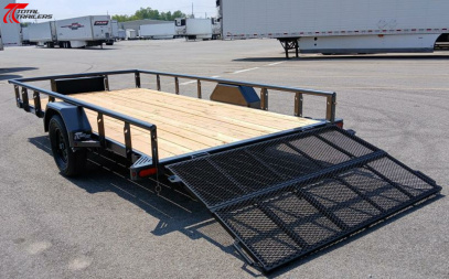 New Diamond C Trailers PSA 14 x 83 Bi-Fold Gate, Premium Utility Trailer, Tool Box, Spare, Bi-Fold Gate