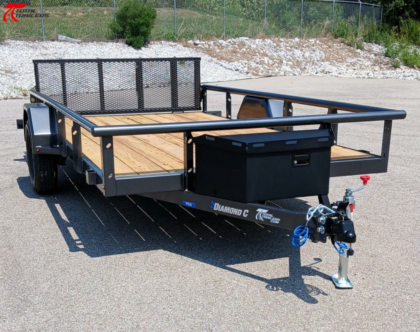 New Diamond C Trailers PSA 12 x 77 Bi-Fold Gate, Premium Utility Trailer, Tool Box, Spare, Bi-Fold Gate