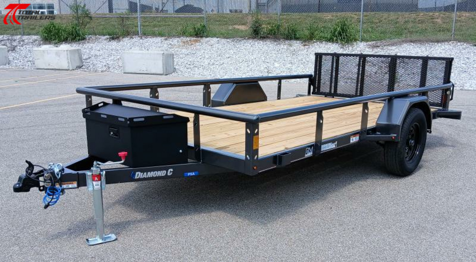 New Diamond C Trailers PSA 12 x 77 Bi-Fold Gate, Premium Utility Trailer, Tool Box, Spare, Bi-Fold Gate