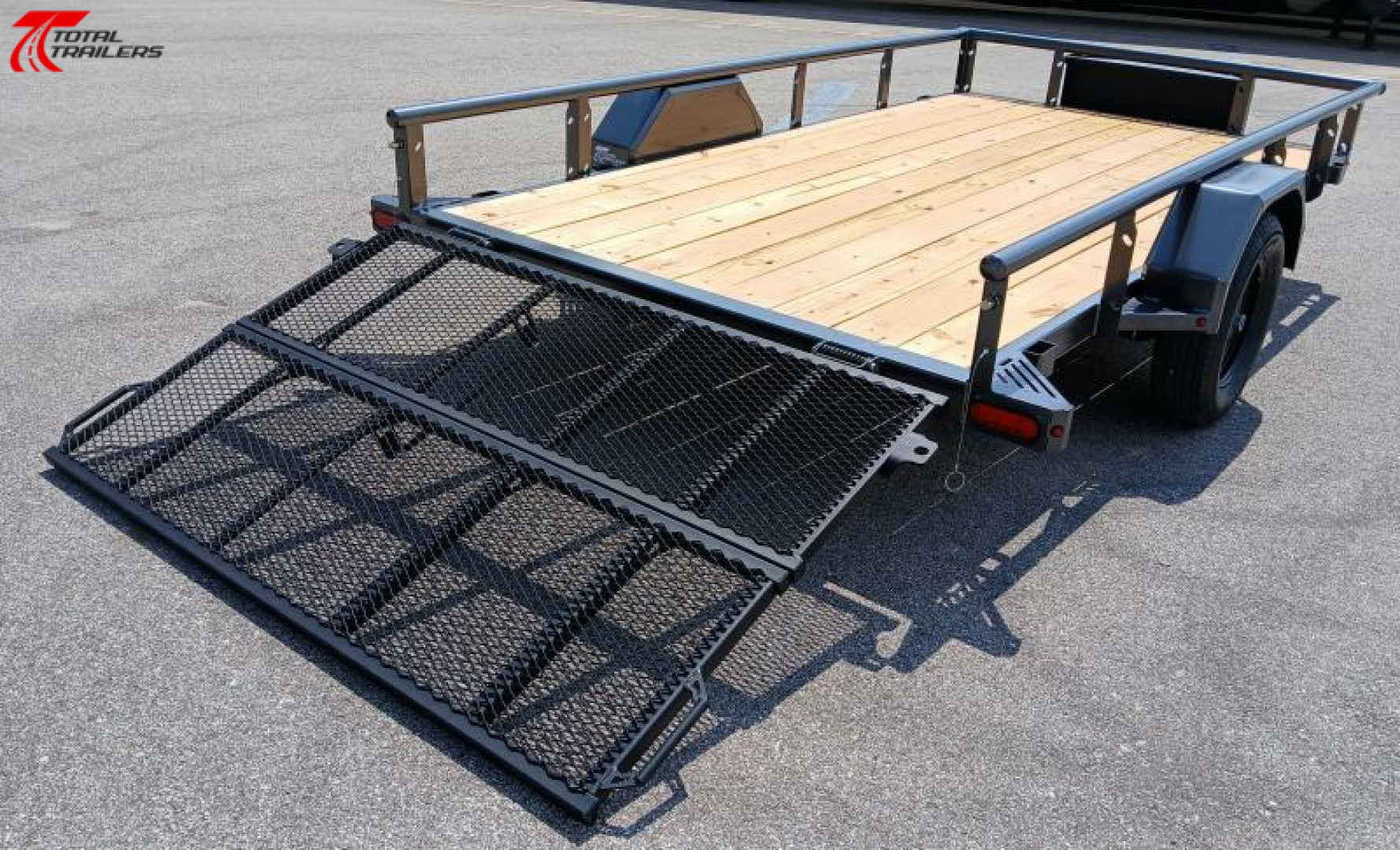 New Diamond C Trailers PSA 12 x 77 Bi-Fold Gate, Premium Utility Trailer, Tool Box, Spare, Bi-Fold Gate