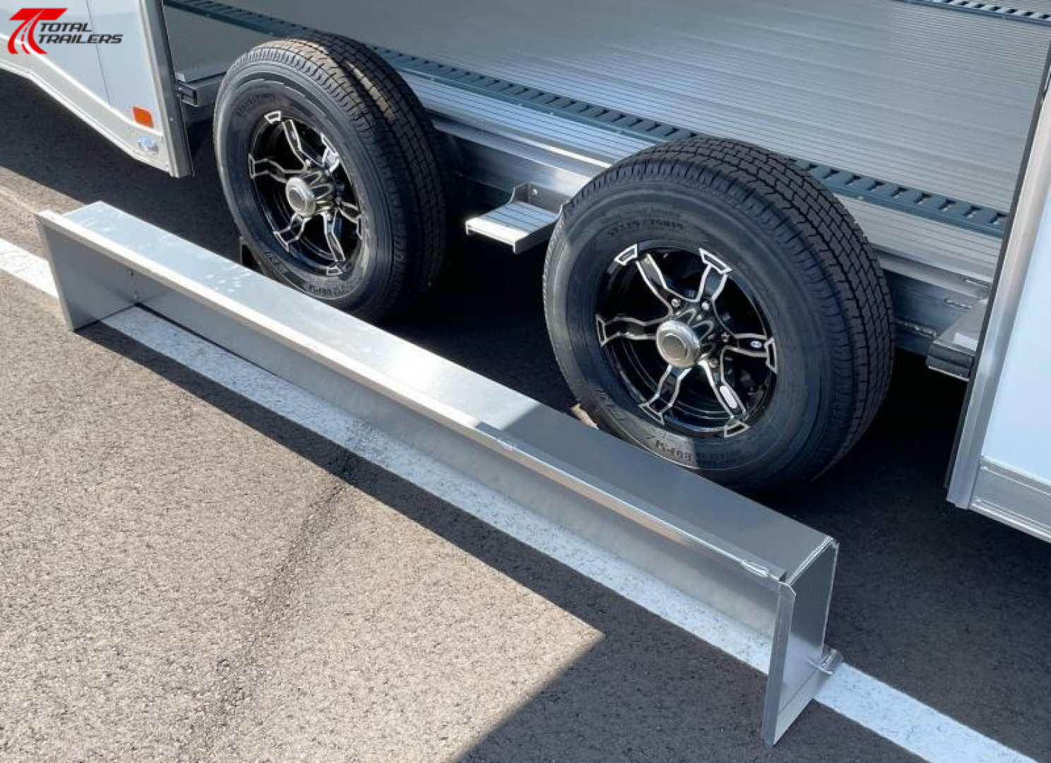 New CLEARANCE! ATC 8.5 x 24' White Car Hauler / Racing Trailer w/ Spare, Aluminum Interior, E-Track
