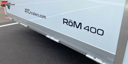 New CLEARANCE! ATC 8.5 x 24' White Car Hauler / Racing Trailer w/ Spare, Aluminum Interior, E-Track