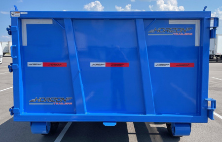 New Horizon 16' Gooseneck Roll Off Bin Dump Trailer 17,920LB w/ 3 Dumpster Bins