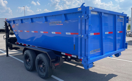 New Horizon 16' Gooseneck Roll Off Bin Dump Trailer 17,920LB w/ 3 Dumpster Bins