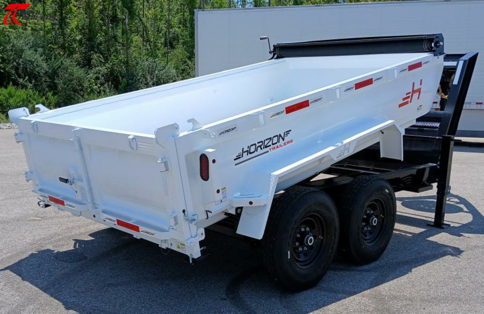 New Horizon Trailers 12' Gooseneck Dump Trailer 15,620LB, 14ply Tires, 24" Sides, Spare Tire