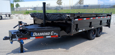 New Diamond C Trailers DOD 14' Deck Over Dump Trailer 18,000LB, Spare, 7ga Floor
