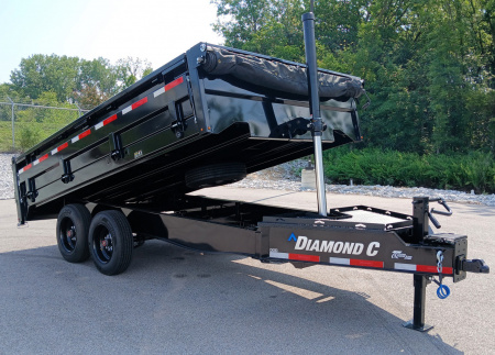 New Diamond C Trailers DOD 14' Deck Over Dump Trailer 18,000LB, Spare, 7ga Floor
