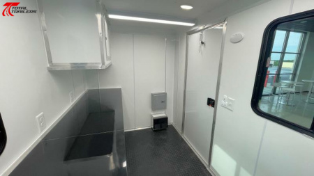 New 6x10 Office Trailer w/ AC, Desk, Cabinets