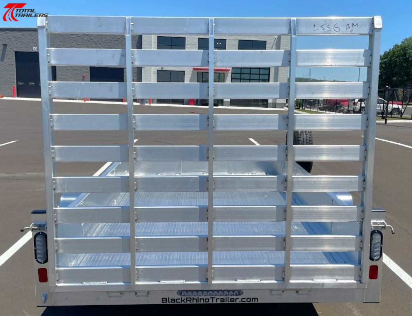 New Black Rhino 6 x 10 Aluminum Utility Trailer w/ Solid Sides, Spare Tire, Torsion Axle