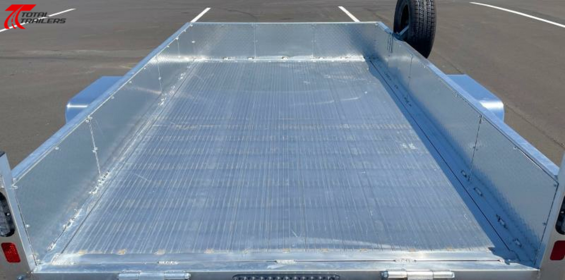 New Black Rhino 6 x 10 Aluminum Utility Trailer w/ Solid Sides, Spare Tire, Torsion Axle