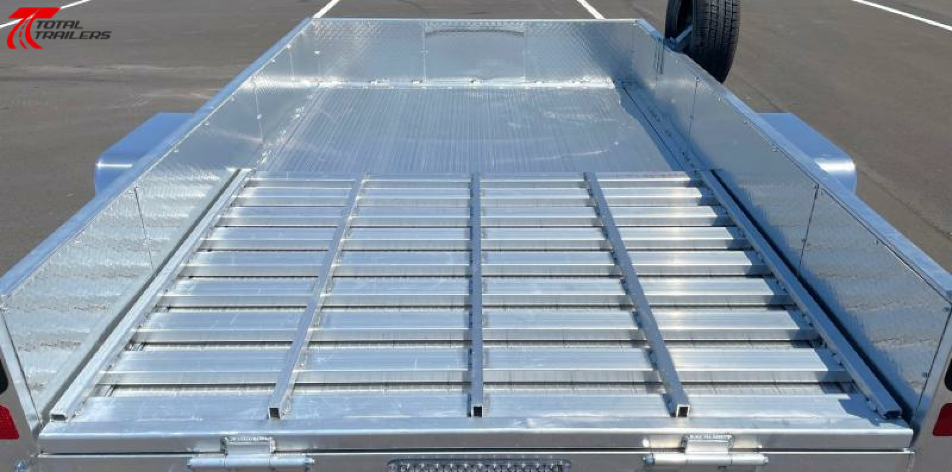 New Black Rhino 6 x 10 Aluminum Utility Trailer w/ Solid Sides, Spare Tire, Torsion Axle