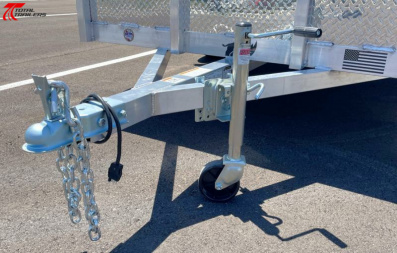 New Black Rhino 6 x 10 Aluminum Utility Trailer w/ Solid Sides, Spare Tire, Torsion Axle