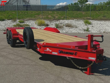 New Diamond C Trailers LPX-210-22' Equipment Trailer 20,000LB, 10K Torsion Axles, 17.5  Tires, Max Ramps, Spare, HD Fenders