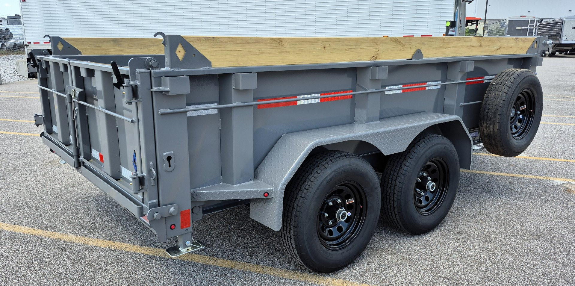 New Diamond C 6.5' x 12' Dump Trailer 9,890LB, 24" Sides, Spare Tire