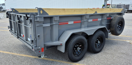 New Diamond C 6.5' x 12' Dump Trailer 9,890LB, 24" Sides, Spare Tire