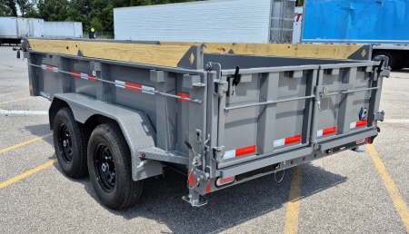 New Diamond C 6.5' x 12' Dump Trailer 9,890LB, 24" Sides, Spare Tire