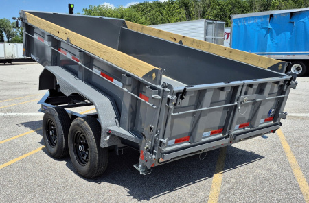 New Diamond C 6.5' x 12' Dump Trailer 9,890LB, 24" Sides, Spare Tire