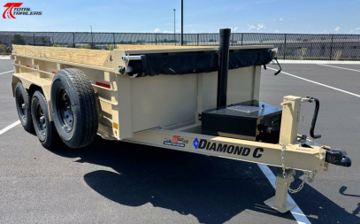 New Diamond C 6.5 x 12 Dump Trailer 12,000LB, 24  Sides, 16  Tires