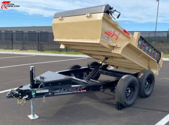 New Horizon Trailers 10' Dump Trailer 7630LB, 18" Sides, Tarp, Ramps, Spare Tire