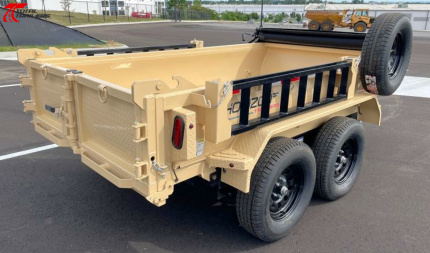 New Horizon Trailers 10' Dump Trailer 7630LB, 18" Sides, Tarp, Ramps, Spare Tire