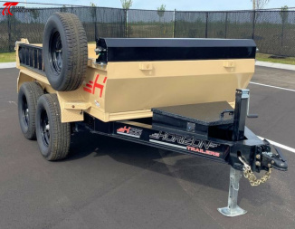 New Horizon Trailers 10' Dump Trailer 7630LB, 18" Sides, Tarp, Ramps, Spare Tire