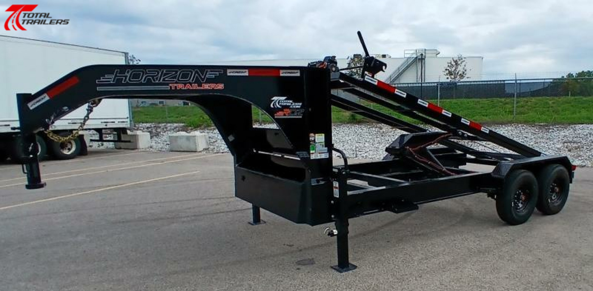 New Horizon Trailers 16' Roll Off Dump Trailer 17,920LB w/ 3Bins, Spare Tire