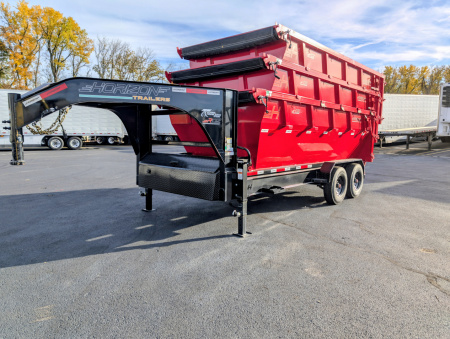 New Horizon Trailers 16' Roll Off Dump Trailer 17,920LB w/ 3Bins, Spare Tire