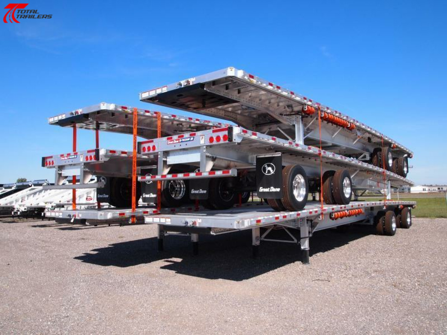 New $1200/Month 2024 53' Aluminum Flatbed Semi Trailer Sale or Rent to Own