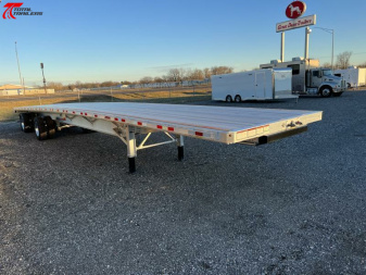 New $1200/Month 2024 53' Aluminum Flatbed Semi Trailer Sale or Rent to Own