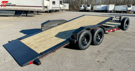 New Diamond C 22' Tilt Deck Equipment Trailer 14,900LB, 6' Stationary, HD Fender, Spare, 14 Ply