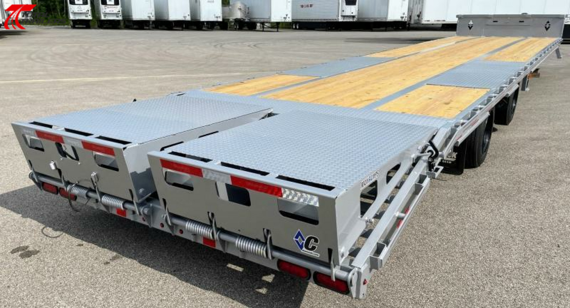 New (CLEARANCE) Diamond C Trailers SDX212 - 50' 25,900lb (GVWR) Max Ramps, Air-Ride, EOH Brakes Step Deck Flatbed Trailer