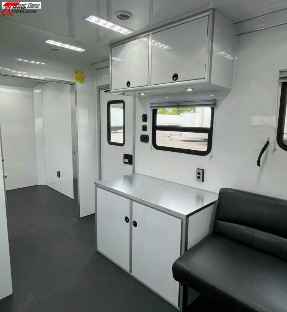 New 28' (2) Room Aluminum Office / Medical Trailer w/ Bathroom, Generator, AC, Heat