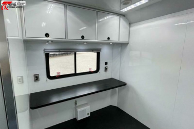 New 28' (2) Room Aluminum Office / Medical Trailer w/ Bathroom, Generator, AC, Heat
