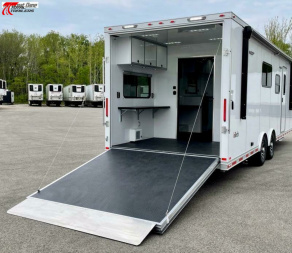New 28' (2) Room Aluminum Office / Medical Trailer w/ Bathroom, Generator, AC, Heat