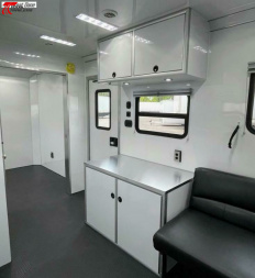 New 28' (2) Room Aluminum Office / Medical Trailer w/ Bathroom, Generator, AC, Heat