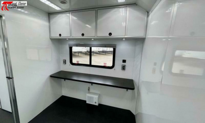 New 28' (2) Room Aluminum Office / Medical Trailer w/ Bathroom, Generator, AC, Heat