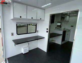 New 28' (2) Room Aluminum Office / Medical Trailer w/ Bathroom, Generator, AC, Heat
