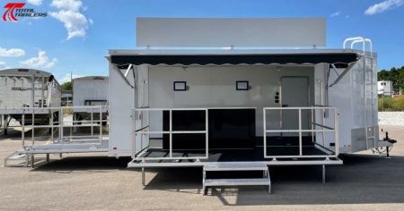 New 24' V-Nose Mobile Marketing Experiential Stage Trailer