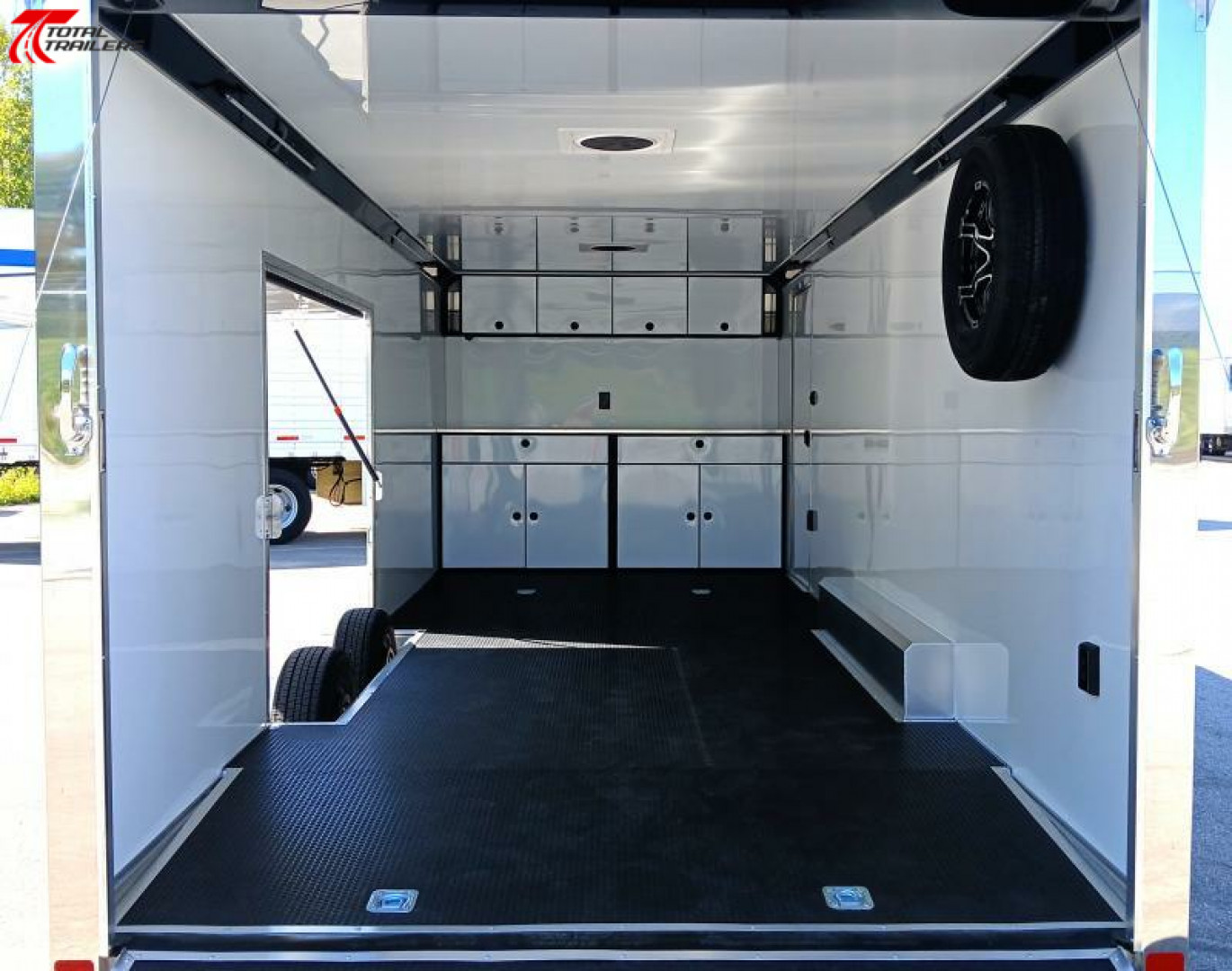 New ATC 8.5 x 24 Aluminum Car / Racing Trailer, Escape Door, Extended Tongue, Cabinets
