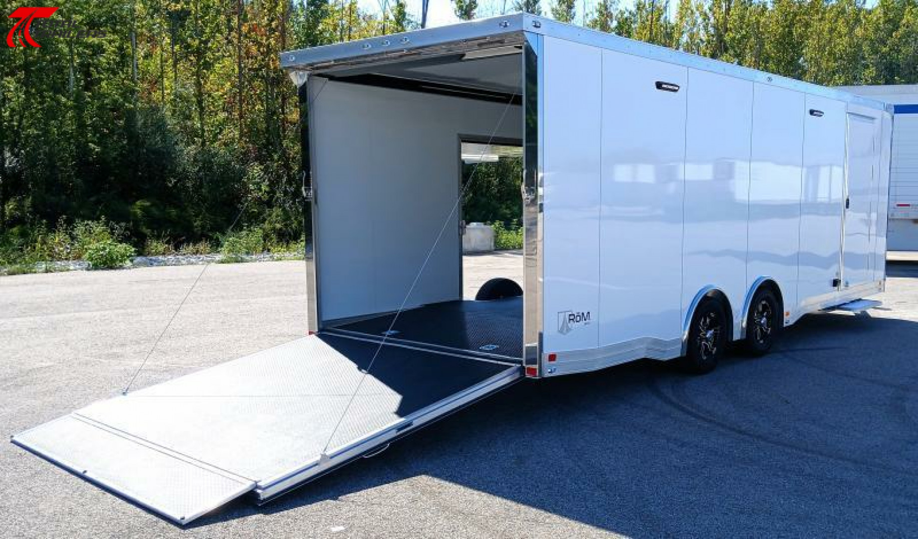 New ATC 8.5 x 24 Aluminum Car / Racing Trailer, Escape Door, Extended Tongue, Cabinets