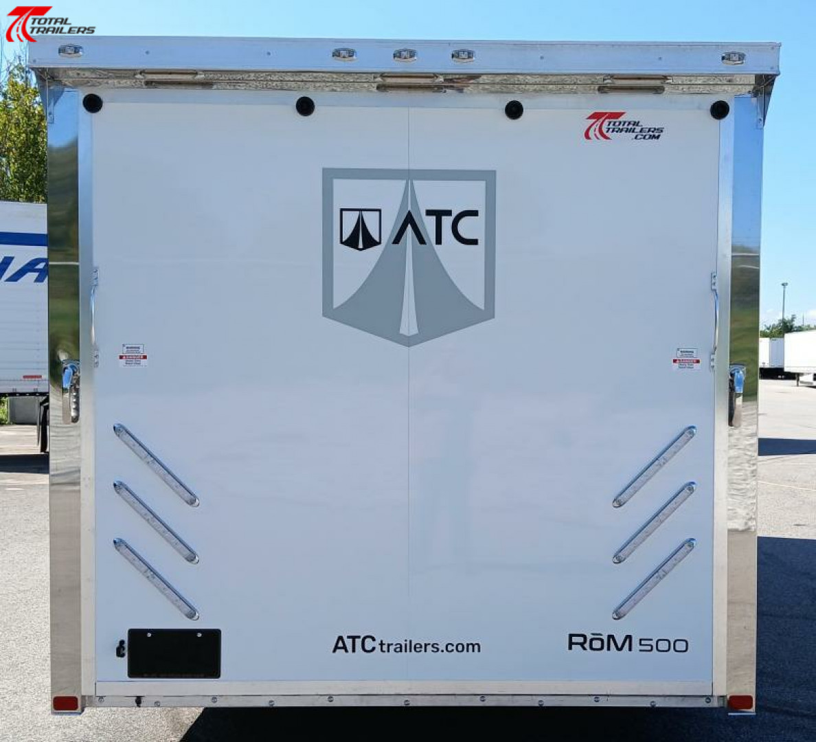 New ATC 8.5 x 24 Aluminum Car / Racing Trailer, Escape Door, Extended Tongue, Cabinets