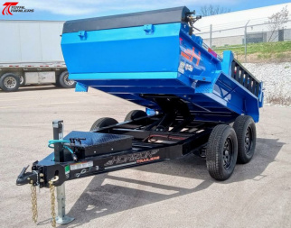 New Horizon Trailers 10' Dump Trailer 7630LB, 18" Sides, Tarp, Ramps, Spare