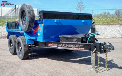 New Horizon Trailers 10' Dump Trailer 7630LB, 18" Sides, Tarp, Ramps, Spare